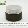 Boião - Vidro Ambar - 20 ml (c/tampa de Alumínio)