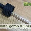 Pipeta conta-gotas, em Vidro - Preta - p/frasco de 60ml - Boca larga (DIN-28)