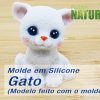 Molde em Silicone - Gato