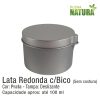 Lata Redonda, com Bico, sem Costura - Prata - 100ml