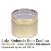 Lata Redonda com Janela, sem Costura - Dourada - 100ml
