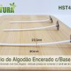 Pavio HST48 80mm - de Algodão Encerado c/Cera Vegetal - Montado em Base
