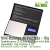 Mini-Balança de Precisão Preta - 1000g/0,1g